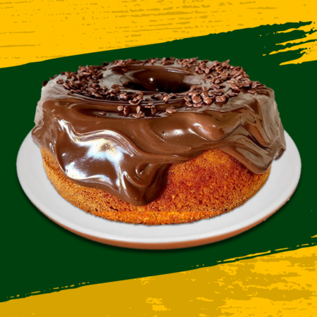 Big Carrot Volcano Cake with Chocolate / Bolo Vulcão de Cenoura com Chocolate Grande