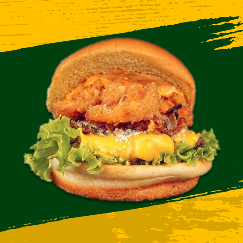 Beef Smash Burger Crispy Onion / Burguer Prensado com Cebola Crocante